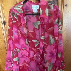 Susan Graver floral button down
